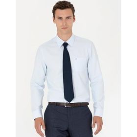 Pierre Cardin 50277763-VR003 Açık Mavi Basic Erkek Gömlek