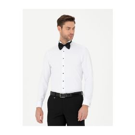 Pierre Cardin 50277812-VR013 Beyaz Smokin Erkek Gömlek