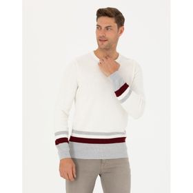 Pierre Cardin 50278086-VR019 Ekru Erkek Kazak