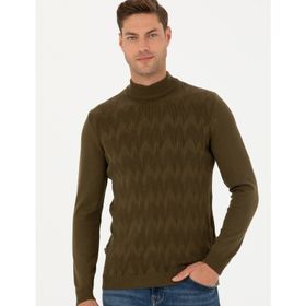 Pierre Cardin 50278099-VR027 Haki Erkek Kazak