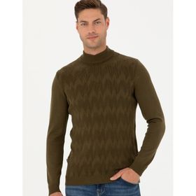 Pierre Cardin 50278099-VR027 Haki Erkek Kazak