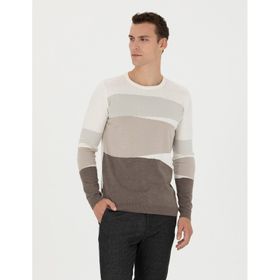 Pierre Cardin 50278105-VR019 Ekru Erkek Kazak
