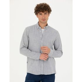 Pierre Cardin 50278180-VR036 Mavi Desenli Erkek Gömlek