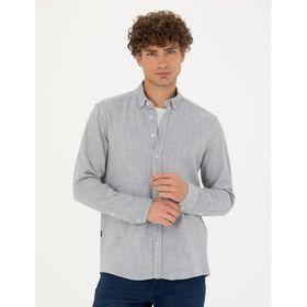Pierre Cardin 50278180-VR036 Mavi Desenli Erkek Gömlek