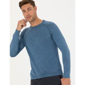 Pierre Cardin 50278902-VR032 Koyu Mavi Erkek Kazak