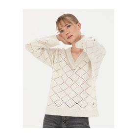 Pierre Cardin 50280228-VR071 Krem Kadın Kazak