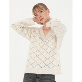 Pierre Cardin 50280228-VR071 Krem Kadın Kazak