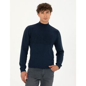 Pierre Cardin 50281846-VR120 Lacivert Melanj Erkek Kazak