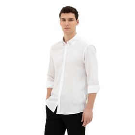 Pierre Cardin 50283343-VR013 Beyaz Desenli Erkek Gömlek