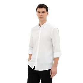 Pierre Cardin 50283343-VR013 Beyaz Desenli Erkek Gömlek