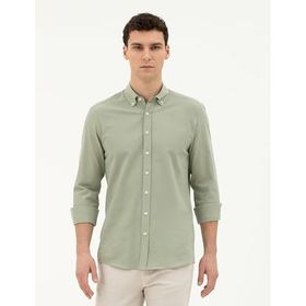 Pierre Cardin 50283343-VR016 Çağla Desenli Erkek Gömlek