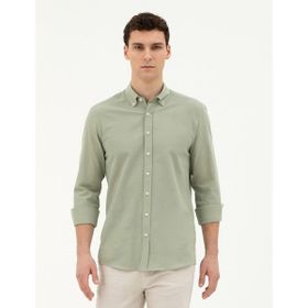 Pierre Cardin 50283343-VR016 Çağla Desenli Erkek Gömlek