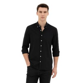 Pierre Cardin 50283343-VR046 Siyah Desenli Erkek Gömlek