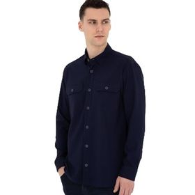 Pierre Cardin 50283489-VR033 Lacivert Desenli Erkek Gömlek