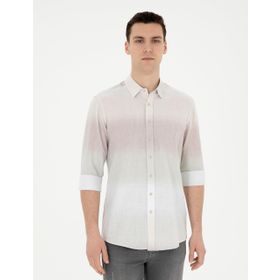 Pierre Cardin 50283490-VR016 Çağla Desenli Erkek Gömlek