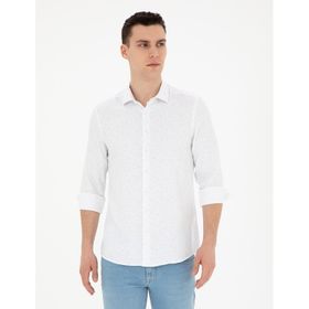 Pierre Cardin 50283501-VR035 Limon Desenli Erkek Gömlek