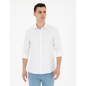 Pierre Cardin 50283501-VR035 Limon Desenli Erkek Gömlek