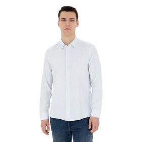 Pierre Cardin 50283503-VR095 Buz Mavisi Desenli Erkek Gömlek