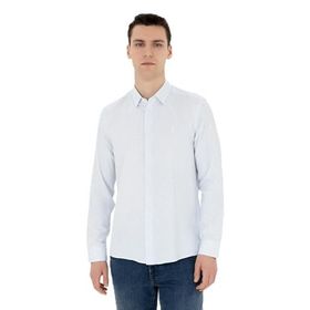 Pierre Cardin 50283503-VR095 Buz Mavisi Desenli Erkek Gömlek