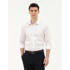 Pierre Cardin 50283505-VR078 Açık Pembe Desenli Erkek Gömlek