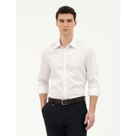 Pierre Cardin 50283505-VR078 Açık Pembe Desenli Erkek Gömlek
