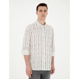 Pierre Cardin 50283508-VR046 Siyah Desenli Erkek Gömlek