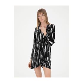 Pierre Cardin 50283665-VR046 Siyah Cupro Kadın Elbise