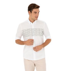 Pierre Cardin 50284177-VR016 Çağla Gömlek Desenli Erkek Gömlek