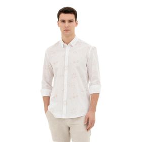 Pierre Cardin 50284207-VR011 Bej Desenli Erkek Gömlek