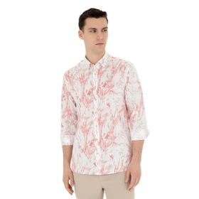 Pierre Cardin 50284239-VR186 Mercan Desenli Erkek Gömlek