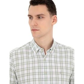 Pierre Cardin 50284266-VR016 Çağla Desenli Erkek Gömlek