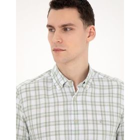 Pierre Cardin 50284266-VR016 Çağla Desenli Erkek Gömlek
