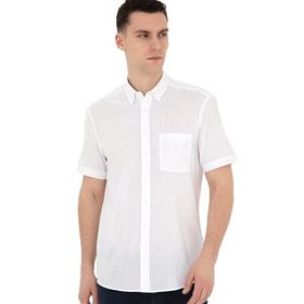 Pierre Cardin 50284267-VR013 Beyaz Kısa Kollu Erkek Gömlek