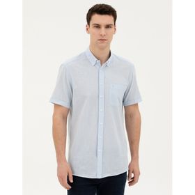 Pierre Cardin 50284267-VR095 Buz Mavisi Erkek Gömlek