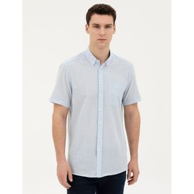 Pierre Cardin 50284267-VR095 Buz Mavisi Erkek Gömlek
