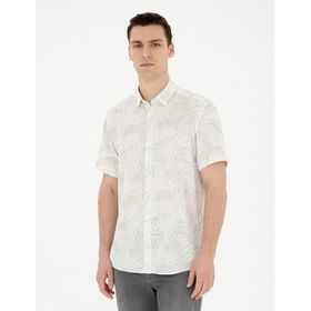 Pierre Cardin 50284278-VR016 Çağla Kısa Kollu Erkek Gömlek
