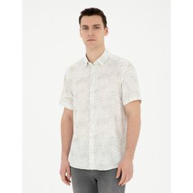 Pierre Cardin 50284278-VR016 Çağla Kısa Kollu Erkek Gömlek