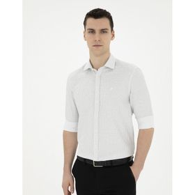 Pierre Cardin 50284364-VR016 Çağla Desenli Erkek Gömlek