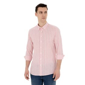 Pierre Cardin 50284400-VR186 Mercan Desenli Erkek Gömlek