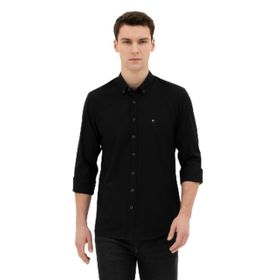 Pierre Cardin 50284872-VR046 Siyah Desenli Erkek Gömlek