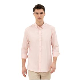 Pierre Cardin 50284872-VR078 Açık Pembe Desenli Erkek Gömlek