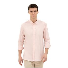 Pierre Cardin 50284872-VR078 Açık Pembe Desenli Erkek Gömlek