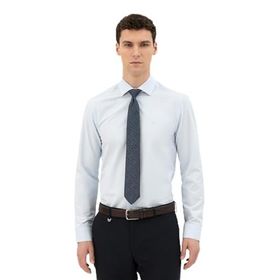 Pierre Cardin 50285562-VR003 Açık Mavi Desenli Erkek Gömlek