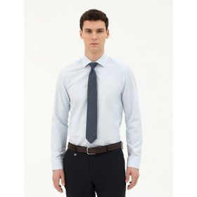 Pierre Cardin 50285562-VR003 Açık Mavi Desenli Erkek Gömlek
