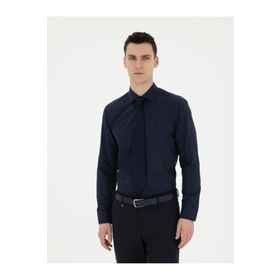 Pierre Cardin 50285562-VR033 Lacivert Erkek Gömlek