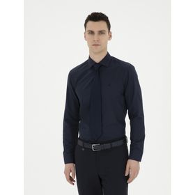 Pierre Cardin 50285562-VR033 Lacivert Erkek Gömlek