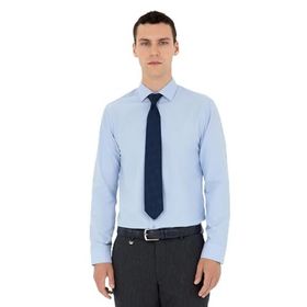 Pierre Cardin 50285562-VR036 Mavi Slim Fit Uzun Kollu Basic Erkek Gömlek