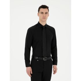 Pierre Cardin 50285562-VR046 Siyah Erkek Gömlek