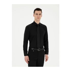 Pierre Cardin 50285562-VR046 Siyah Erkek Gömlek