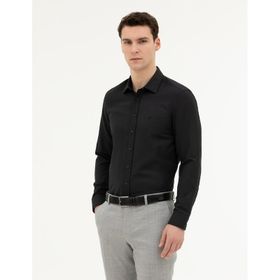 Pierre Cardin 50285594-VR046 Siyah Desenli Erkek Gömlek